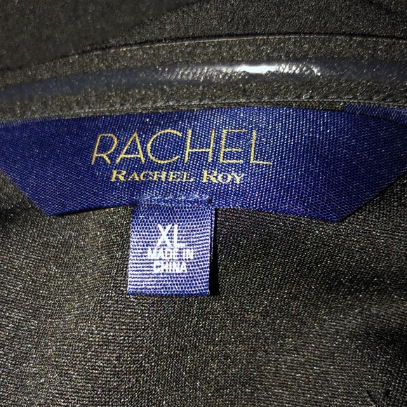 RACHEL ROY Women's Isla Fold-Over Strapless Wide Leg Jumpsuit - Picture 6 of 9